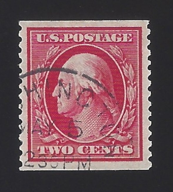 US #388 1910-11 Carmine Wmk 190 Perf 12 Vert Used VF SCV $2250