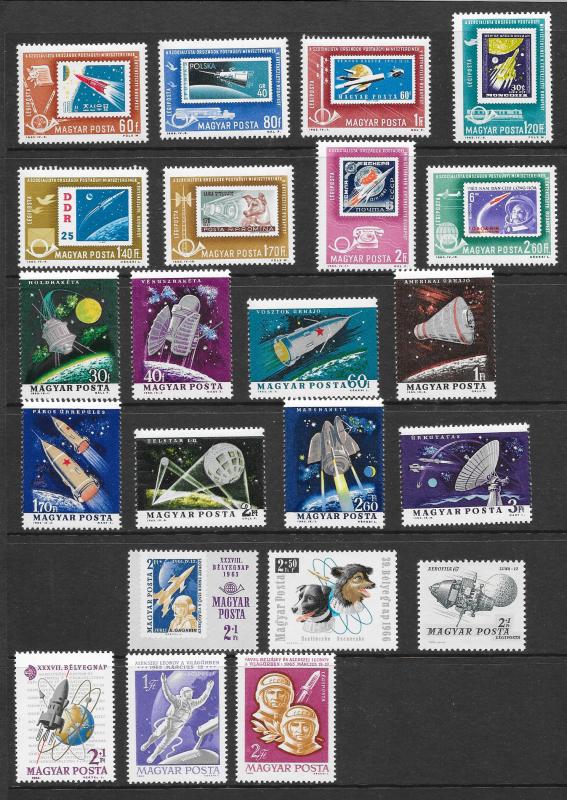 PANAMA & HUNGARY (115) Space Topical Stamps ALL Mint Never Hinged