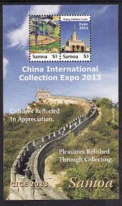 Samoa-Sc#1163-Unused NH sheet-China International Collection Expo-2013-