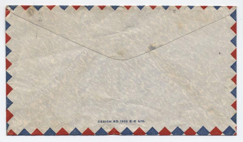 1948 Barbados airmail cover to US pair 6d steamship crew member  [L.35]