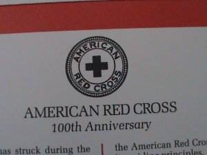 ​UNITED STATES 1981-CENTENARY OF AMERICAN RED CROSS-FDC WITH HISTORY PAGE-MNH VF