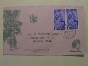 GILBERT & ELLICE ISLANDS STAMP FDC-1949 SC#54 SILVER WEDDING 72 YEARS OLD FDC