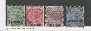 Gibraltar, Postage Stamp, #22-25 Used, 1899