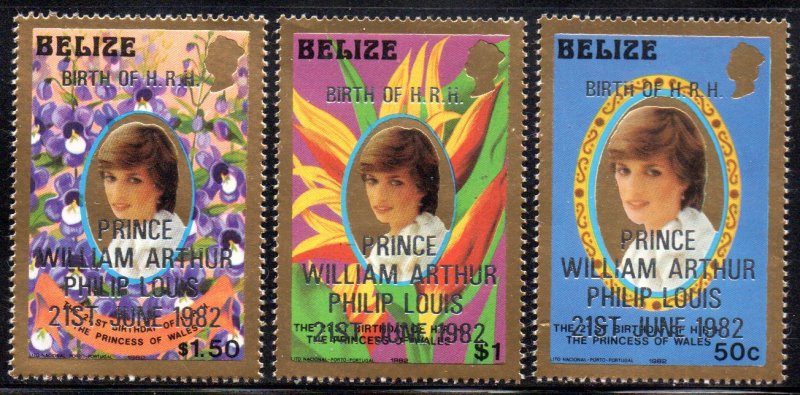 BELIZE 628-30 MNH SCV $2.20 BIN $1.30 ROYALTY