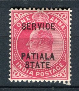 INDIA; PATIALA 1903 classic Ed VII SERVICE Optd. issue Mint Shade of 1a. value