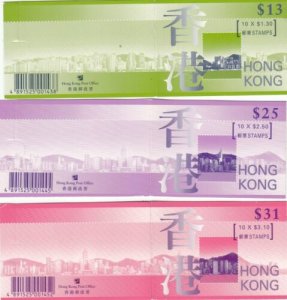 Hong Kong 1997 Definitive Stamps $1.30, $2.50, $3.10, total 3 Booklet