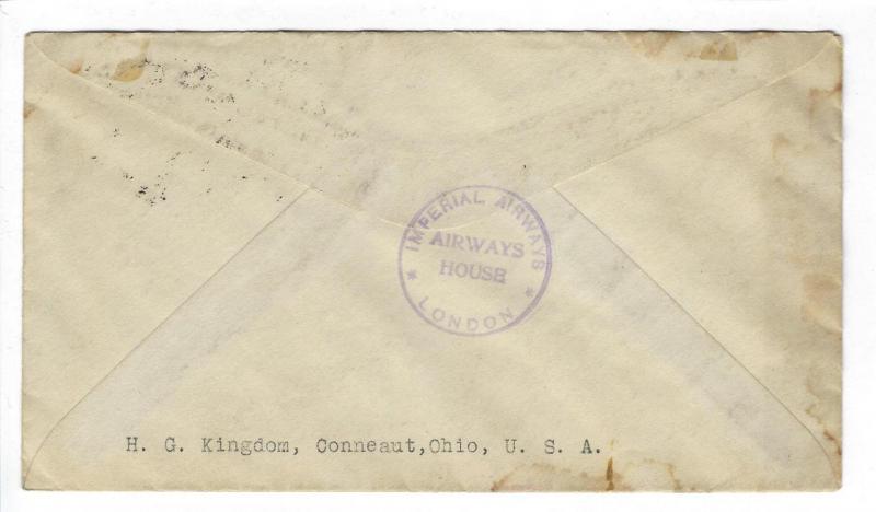 1931 British Kenya (KUT) To Britain Airmail Cover - Imperial Airways (HH-48)