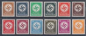 Germany Sc O80-O91 MNH. 1938 Officials, complete set, fresh, bright