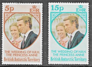 British Antarctic Territory (1973) - Scott # 60 - 61,  MH
