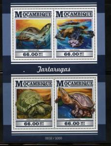 MOZAMBIQUE 2015 TURTLES SHEET MINT NEVER HINGED