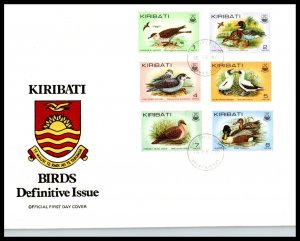 Kiribati 384-399 Birds Set of Three U/A FDC