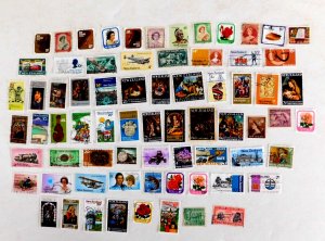 New Zealand Lot of 70 all diff, off paper, F-VF, great variety, most commem's