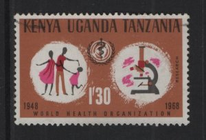Kenya, Uganda, & Tanzania #187 used 1968 WHO anniversary 1.30sh