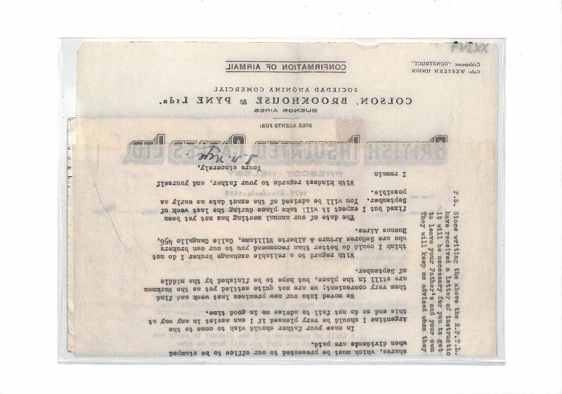 WW2 ARGENTINA Buenos Aires GB London Contents Royal Empire Society 1940 XX349