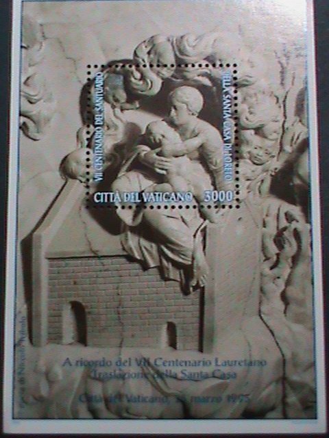 ​VATICAN CITY-1995 SC#  977  MARBLE CARVING-HOLLY HOUSE OF LORETO  MNH S/S VF