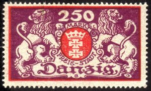 1923, Danzig, 250Mk, MNH, Sc 109, Mi 119