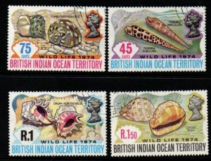 BRITISH INDIAN OCEAN TERR SG58/61 1974 WILDLIFE  USED