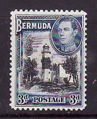 Bermuda-Sc#121A- id6-unused hinged 3d Lighthouse-1942-