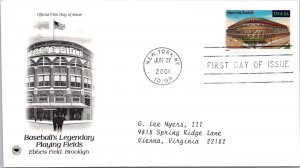 FDC 2001 SC #3519a Postal Soc Commemorative - New York, Ny - Single - J2732