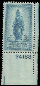 # 989 MINT NEVER HINGED NATIONAL CAPITAL SESQUICENTENNIAL VF+