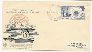 Australian Antarctic Territory Scott #L4 on First Day Cover March 27, 1957