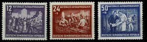 GDR 1951, Sc.#B22-23, 25 MNH  Development program Berlin