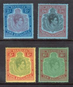 Bermuda #123a - #126a VF/NH & Scarce