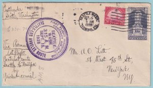 UNITED STATES FIRST FLIGHT COVER - 1926 FROM SEATTLE WASHINGTON - CV019
