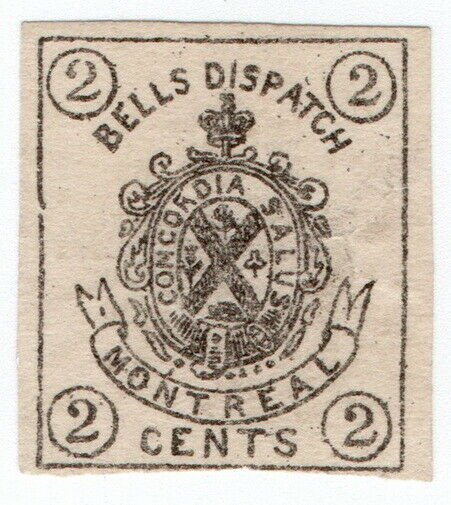 (I.B) Canada Local Post : Bell's Dispatch 2c (Montreal)