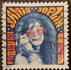 US Scott # 4916; used (49c) forever Janis Joplin, 2014; VF/XF centering