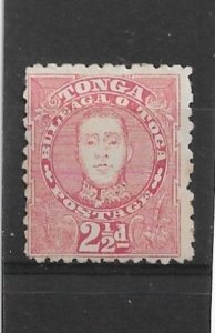 TONGA 1895 2½d ROSE SG 33 MINT HINGED Cat £30