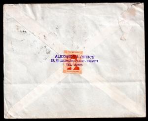 Egypt 1945 Airmail commercial cover Alexandria to London WS9581