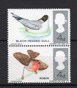 4d BIRDS (NON-PHOSPHOR) UNMOUNTED MINT + BLUE COLOUR SHIFT