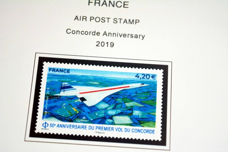 COLOR PRINTED FRANCE 2019-2020 STAMP ALBUM PAGES (63 illustrated pages)