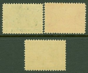 EDW1949SELL : USA 1907 Scott #328-30 Mint Never Hinged. Nice set. Catalog $440.