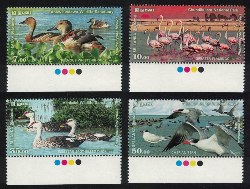 Sri Lanka Flamingo Duck Tern Birds 4v World Wetlands Day Traffic Lights