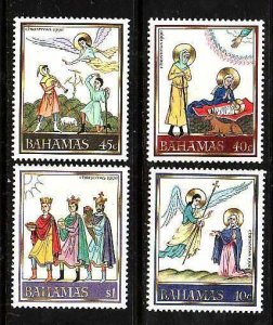 Bahamas-Sc#705-8- id9-unused NH set-Christmas-Angels-1990-