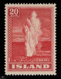 Iceland Scott 204 MH* 1938 Geyser stamp perf tip thin