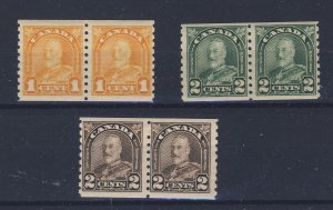 6x Canada Arch Coil Mint Stamps; #178-1c #179-2c #182-2c Guide Value = $90.00