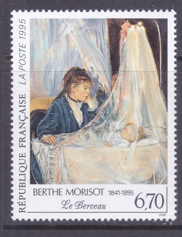 France 2497 MNH 1995 Art Series Painting The Cradle by Berthe Morisot Issue VF