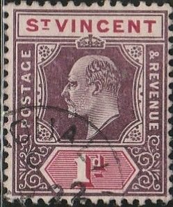 Saint Vincent, #84 Used  From 1904-11