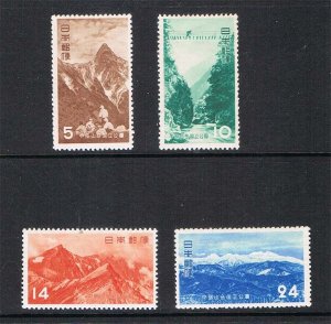 Japan 1952 Sc 561-564 set MH