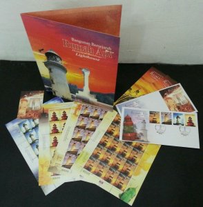 Historical Buildings Lighthouse Malaysia 2004 Marine (complete folder set) *rare