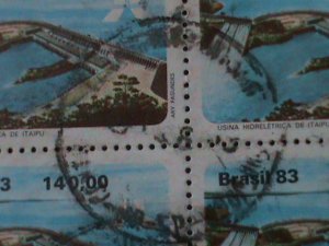 ​BRAZIL-1983 SC#1847 UTAIPU HUDROELECTRIC POWER STATION OPENING CTO-BLOCK  VF