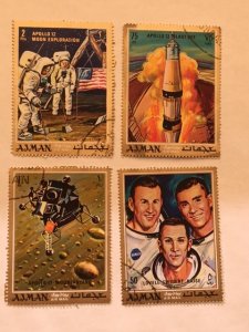 Ajman – Set of 4 Airmail “Space” Stamp–SC# Unk. – CTO