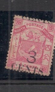 North Borneo SG 18 Fantastic Split Overprint MOG (4deh)