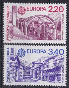 Andorra-French 352-53 MNH 1987 Europa