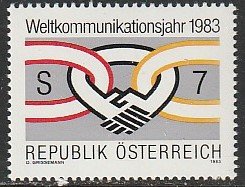 1983 Austria - Sc 1233 - MNH VF - 1 single - World Communication Year
