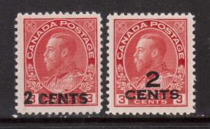 Canada #139 - #140 Mint Duo