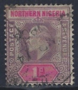 Northern Nigeria, Scott #20; 1p King Edward VII, Wmk 3, Used